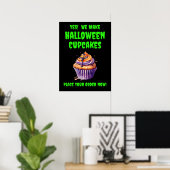 Poster Cupakes d'Halloween entièrement modifiables pour l (Bureau à domicile)