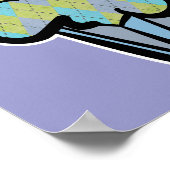 Poster cupcake à Jacquard bleu et vert (Coin)