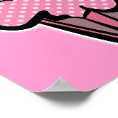 Poster cupcake à pois rose (Coin)