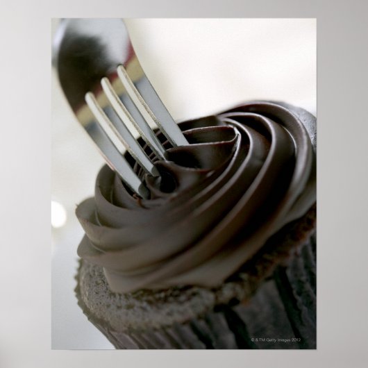 Poster cupcake au chocolat (Devant)