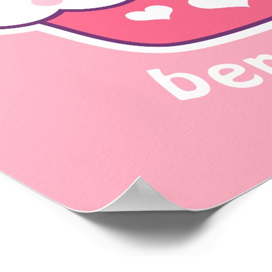 Poster Cupcake aux fraises mûres (Coin)