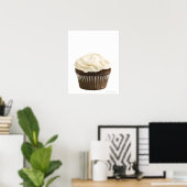 Poster Cupcake avec glaçage au chocolat, studio photo 2 (Bureau à domicile)