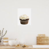 Poster Cupcake avec glaçage au chocolat, studio photo 2 (Cuisine)