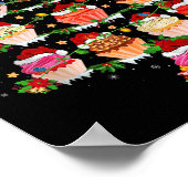 Poster Cupcake Christmas Tree Lights Funny Fast Food Cupc (Coin)