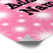 Poster Cupcake coupé avec cerise rose sur le dessus (Coin)