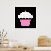 Poster cupcake de cerise (Cuisine)