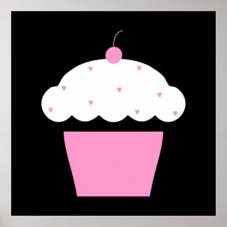 Poster cupcake de cerise