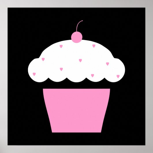 Poster cupcake de cerise (Devant)