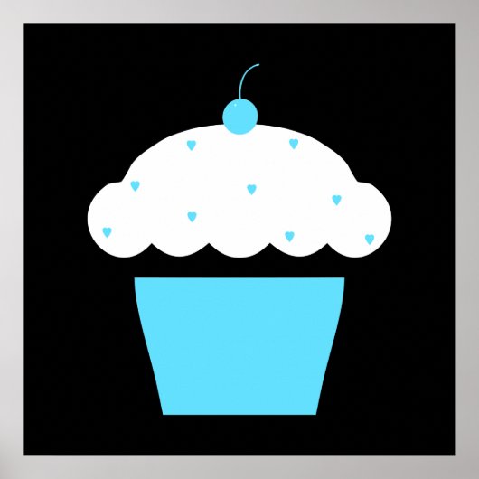 Poster cupcake de cerise (Devant)