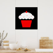 Poster cupcake de cerise (Cuisine)