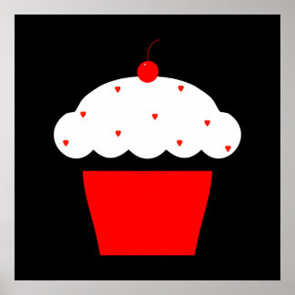 Poster cupcake de cerise