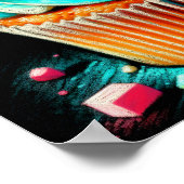 Poster Cupcake de dessin Pastel Tri Couleur Frosting (Coin)