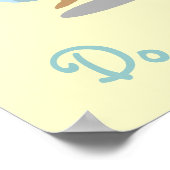 Poster Cupcake Doodle : Cupcake kawaii dansant joyeusemen (Coin)