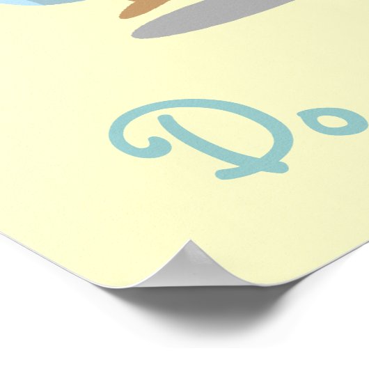 Poster Cupcake Doodle : Kawaii Cupcake dansant joyeusemen (Coin)