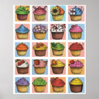 Poster Cupcake (échelle moyenne)