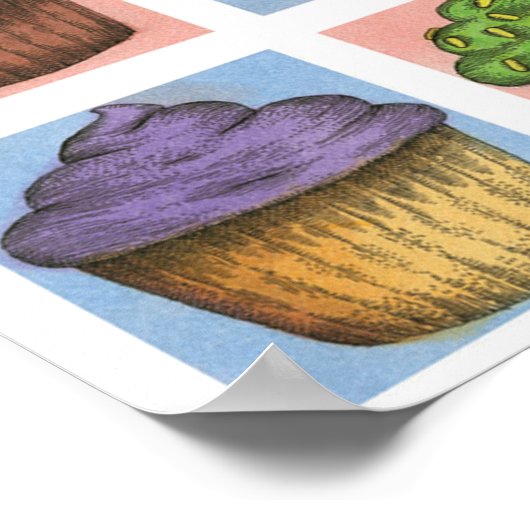 Poster Cupcake (échelle moyenne) (Coin)