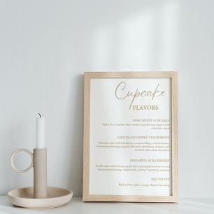 Poster Cupcake mariage moderne signe dessert