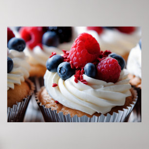 Poster Cupcake patriotique