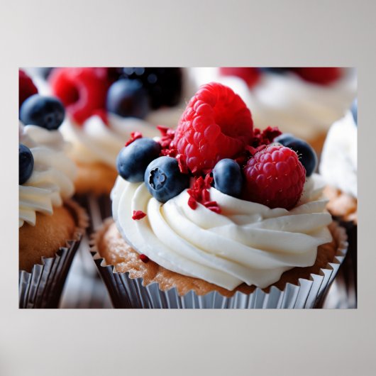 Poster Cupcake patriotique (Devant)
