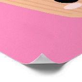 Poster Cupcake Rose Impression, Décor Doux, Joli (Coin)