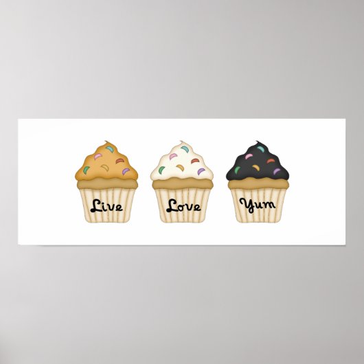 Poster Cupcake Yum (Devant)
