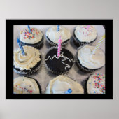 Poster Cupcakes aux bougies (Devant)