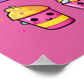 Poster Cupcakes aux visages souriants (Coin)