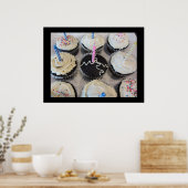 Poster Cupcakes avec bougies (Cuisine)