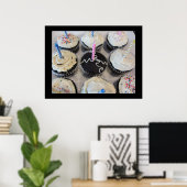 Poster Cupcakes avec bougies (Bureau à domicile)