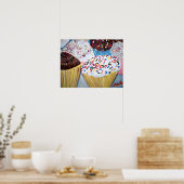 Poster "Cupcakes Avec Sauces" (Cuisine)