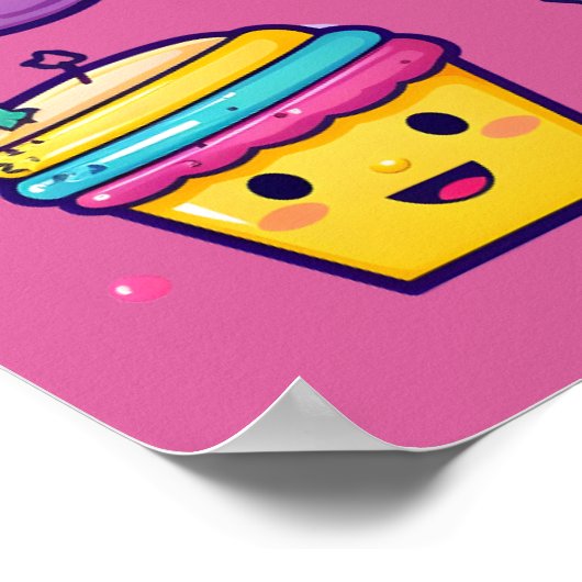 Poster Cupcakes et friandises (Coin)