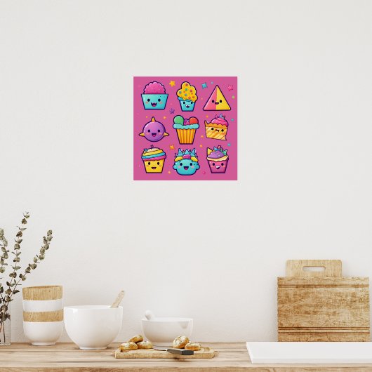 Poster Cupcakes et friandises (Cuisine)