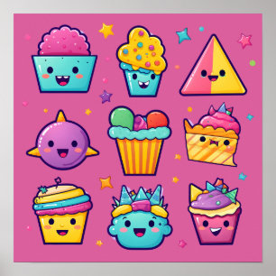 Poster Cupcakes et friandises