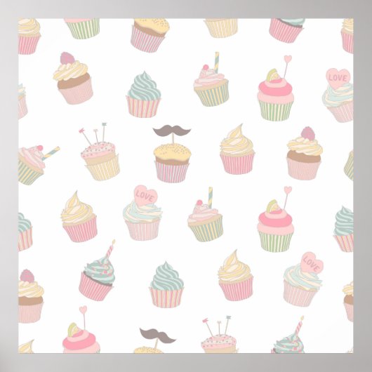 Poster Cupcakes glacés (Devant)