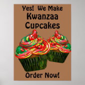 Poster Cupcakes Kwanzaa entièrement modifiables (Devant)
