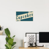 Poster cupcakes rétro (Bureau à domicile)