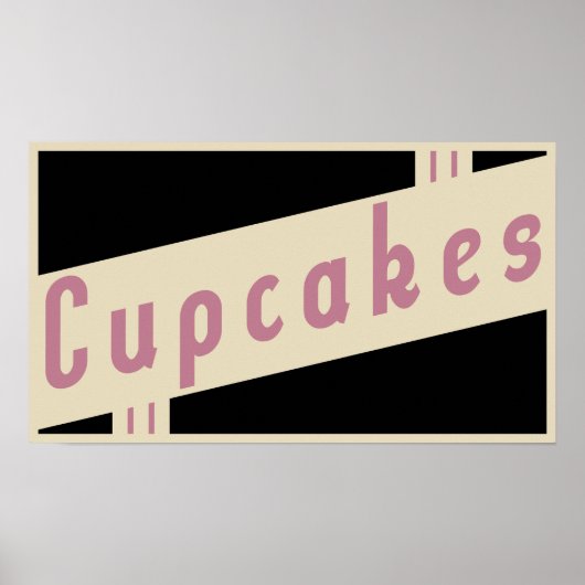 Poster cupcakes rétro (Devant)
