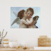 Poster Cupid and Psyche as children - William Bouguereau (Cuisine)