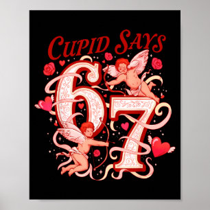 Poster Cupid dit Six Sept 67 Drôle Saint-Valentin Hommes