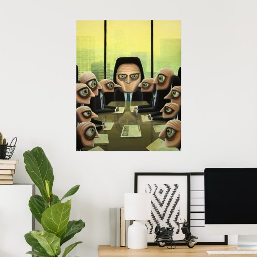 Poster cupidité (Bureau à domicile)