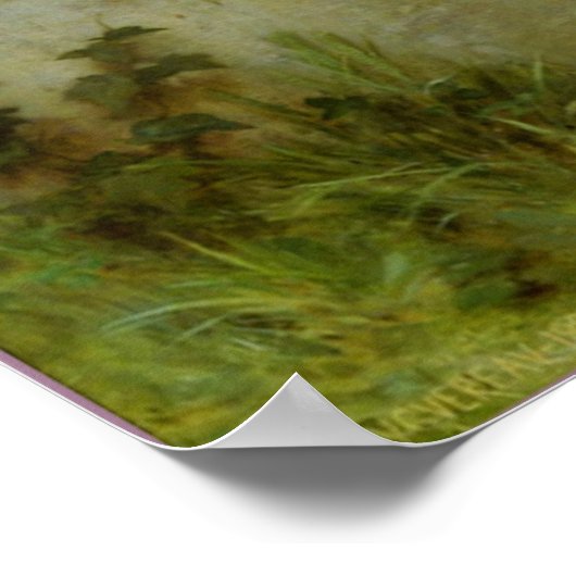 Poster Cupidon et papillon de Bouguereau (Coin)