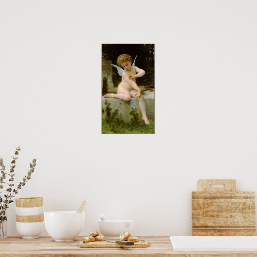 Poster Cupidon et papillon de Bouguereau (Cuisine)