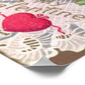 Poster Cupidon Roses Rose Colombe Cœur Flèche (Coin)