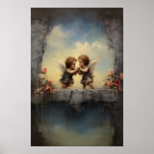 Poster Cupidon Saint-Valentin, Dark Academia, Ferme (Devant)