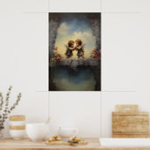 Poster Cupidon Saint-Valentin, Dark Academia, Ferme (Cuisine)