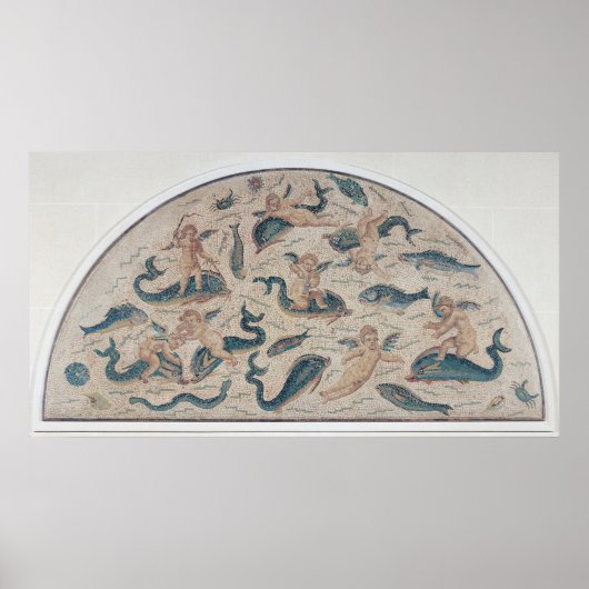 Poster Cupidons, dauphins et Vie marine de l'Utique (Devant)