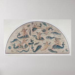 Poster Cupidons, dauphins et vie marine d'Utique