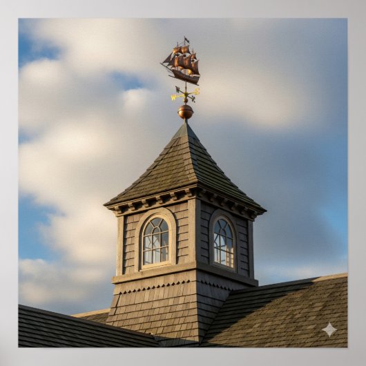 Poster Cupola en bois foncé (Devant)