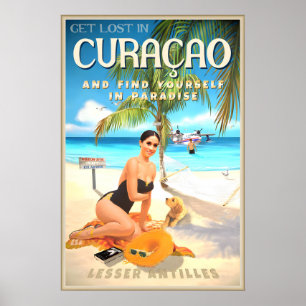 Poster Curaçao Petites Antilles Oranjestad Antilles Néerl