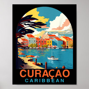 Poster Curacao Voyage vacances d'été Curacao Caraïbes I